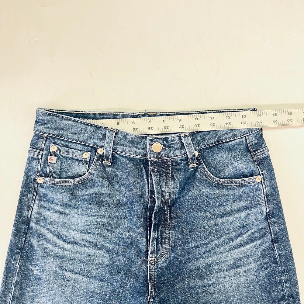 AG Adriano Goldschmied Alexxis Straight High Rise Jeans Japanese Denim 28 Indigo - Picture 12 of 14
